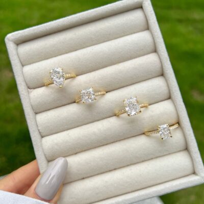 純銀系列 星光長方冰花切鑽戒